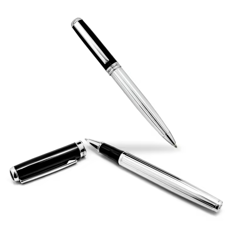 Pertegaz Boligrafo para   PE99009Boligrafo doble, plateado y negro - 1