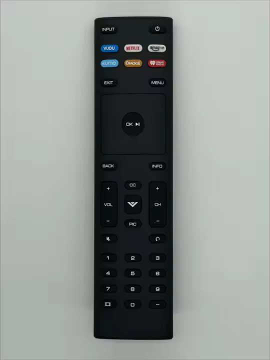 Control Remoto Universal XRT136 Para TV Inteligente Vizio Compatible Con Modelos D24f-F1 D43f-F1 D50f-F1 E43-E2 E60-E3 E75-E1 M65-E0 M75-E1 P55-E1 Negro ABS - 1