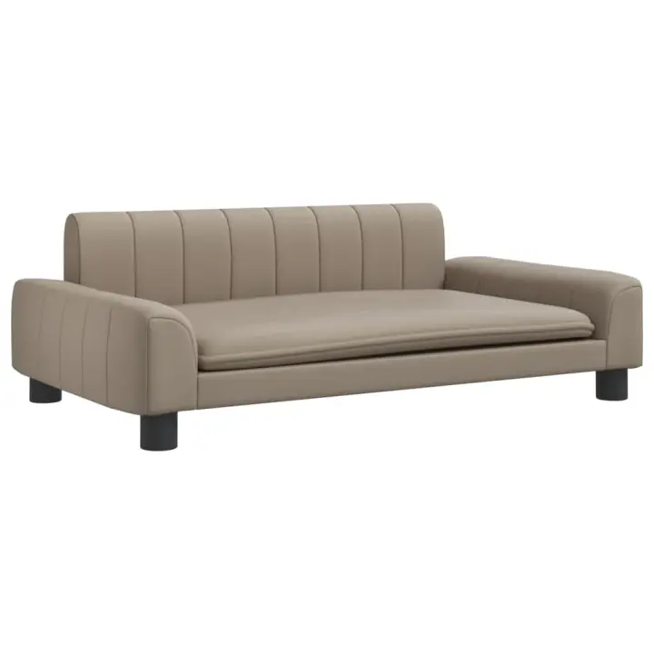 vidaXL Cama para perros de cuero sintético 90x53x30 cm Color Capuchino,  Crema,  Gris y mas - 1
