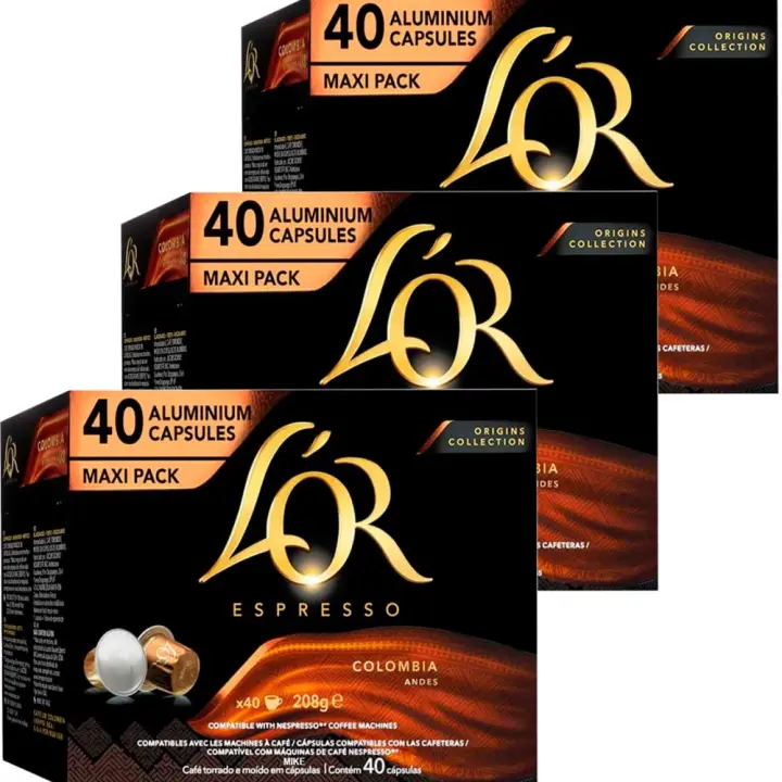 L'Or Colombia Andes L'OR Origins Collection 120 Cápsulas Maxi Pack - Café Colombiano - Compatible Nespresso - Sabor Excepcional - 1