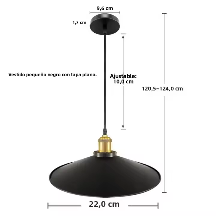 Lámpara Colgante Vintage Estilo Edisón Para Sala De Estar Y Restaurante Soporte De Hierro Industrial Retro E27 Para Iluminación De Restaurantes Y Hogares - 1