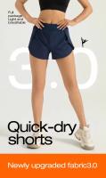 MOV Los bolsillos laterales anti-Exposición de los pantalones cortos de los deportes de las mujeres a continuación los pantalones cortos corrientes de la yoga de la aptitud - details 0