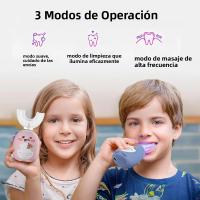 Cepillo De Dientes Eléctrico Para Niños 360 Grados Limpieza Automática Silicona Alimentaria USB Recargable Dientes U-Shaped - details 4