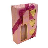 Set Regalo Rose Champagne IDC Institute – 4 Piezas: Espuma de Baño y Tres Bombas con Fragancias de Naranja y Madera de Cedro - details 1
