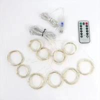 Luces De Encaje LED Para Cortinas 3/4/6m Control Remoto USB Decoración Navideña Para Dormitorio Y Hogar Cadena De Luces Festivas - details 10