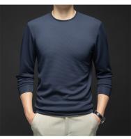 Camiseta De Manga Larga Para Hombre De Otoño Primavera Estilo Casual Sólido Calidad Superior Tops Básicos Clásicos Para Hombres - details 17