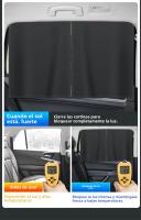 SEAMETAL 2Pcs Cortinas Magnéticas Para Coche Doble Capa Protección Solar Privacidad Bloqueo UV Cubierta Para Niños Ventana Lateral - details 2