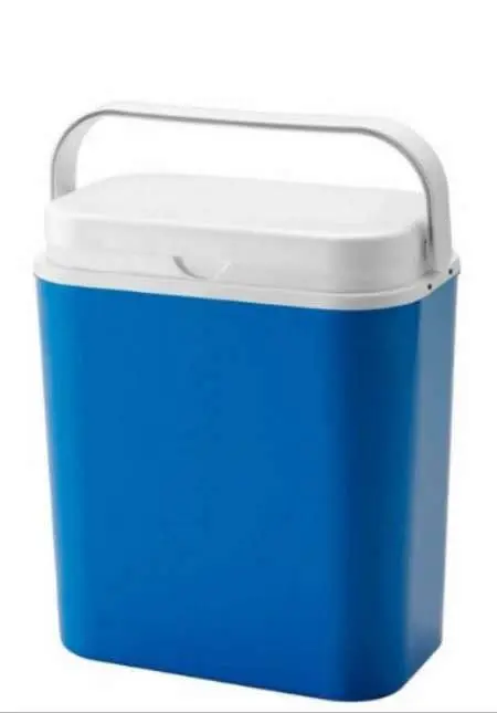 Nevera Portátil Térmica, Azul y Blanco, Polipropileno, Ideal para Actividades al Aire Libre en el Jardín, Camping, Barbacoas, Picnic, Playa, Capacidad. - 1