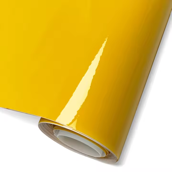 Pegatinas De Coche Brillantes En Vinilo Autoadhesivas Sin Bolitas Para Decoración DIY Amarillas Para Motocicletas Accesorios De Auto Resistentes Al Agua Y Arrugas - 1