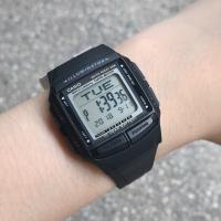 reloj unisex clásico digital Casio Databank DB-36-1A Telememo 30 LED Hora doble water resist 50m - details 2