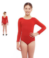 Traje de baile de Ballet  para niñas mujeres, mango largo y cuello redondo, leotardo de gimnasia para niños, Ropa de baile - details 2