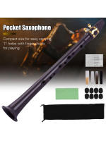 Saxofón Mini De Bolsillo C Con 11 Agujeros ABS Con Boquilla De Alto Y Lígula 4 Piezas De Regalos 8 Piezas De Almohadillas Dentales Carteles De Dedos Y Paño De Limpieza - details 12