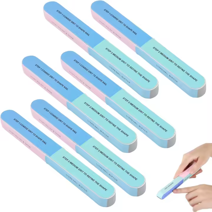 Lime à Ongles, Ensemble de Lime à Ongles et Polissoir Manucure Professionnel, Soins Complets des Ongles, Limez, Polissez et Obtenez des Ongles Éclatants et Bien Soignés à Domicile,6 PCS - 1