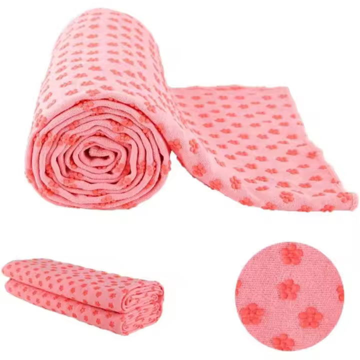 MAXYOGA Toalla para Hacer Yoga - Yoga Mat Towel - Antideslizante con Puntos de Gomas de Agarre. 61 cm x 183 cm. - 1