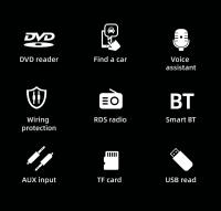 BQCC 1 Din Reproductor De DVD/CD/VCD Universal Para Coche Con Entrada AI Voz BT USB TF AUX RDS Radio Protección De Enchufe EQ Estéreo De Coche - details 1