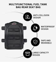 Bolsa De Espejo Para Motocicleta Impermeable De Gran Capacidad Negro Estuche Rígido De Almacenamiento Para Carreras Y Viajes - details 1