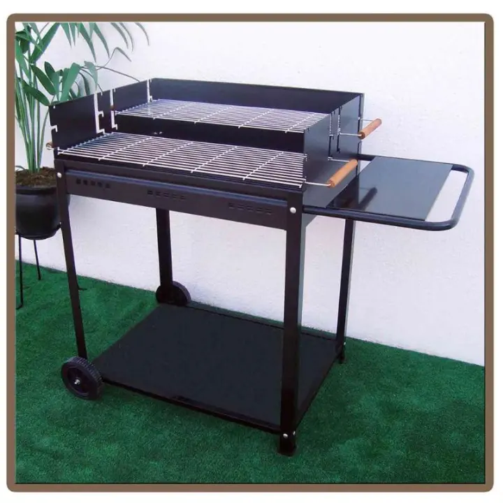 Barbacoa chapa xl doble p 74 x55,5  altura 95 ruedas imor 080125 - 1
