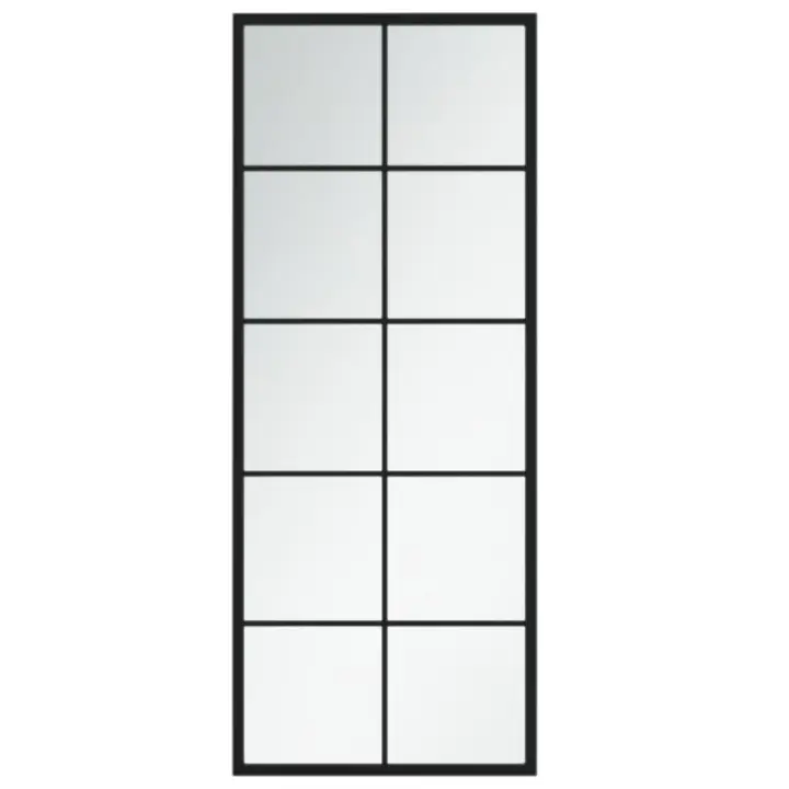 Espejo de metal Negro 100x40 cm, Espejo de maquillaje - 1