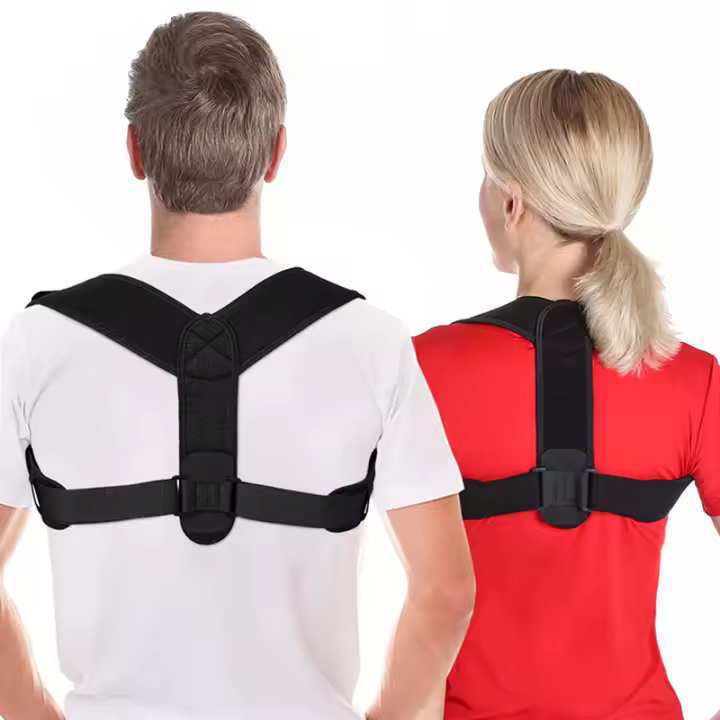 Corrector de posture para helbres y Mujeres: cómodo soporte para la Superior de la espalda, soporte ajustable para enderezar la espalda, Hambros, Cuello y espalda - 1