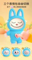 Nueva Muñeca De Llavero Labubu De Dibujos Animados Q Versión Con Cara Cambiante Juguete Para Buzón Decoración Regalo Para Niños Y Niñas Kawaii Tamaño 9.5cm - details 1
