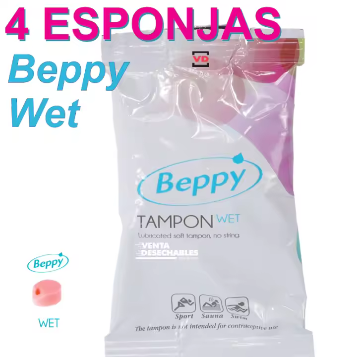 Beppy 4 Esponjas Vaginales Lubricadas Beppy Wet - 1