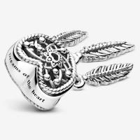 Pandora Charm de Colgante en Plata de Ley Atrapasueños con Corazón y Tres Plumas Plata 799107C00,Incluye Caja Original - details 3
