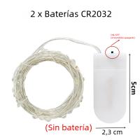 Cuerda De Luces LED De Cobre 5pcs 2m Para Decoración De Navidad Y Bodas DIY Inalámbricas Impermeables Para Árbol De Navidad Y Fiesta - details 5