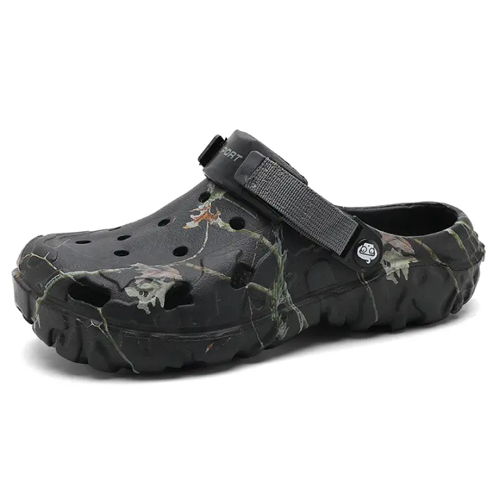 Sandalias De Verano Para Hombre Clogs Cómodas Para El Hogar Y Jardín Antideslizantes Suave Bajo La Plantilla Tamaño Grande 46 47 - 1
