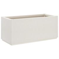 vidaXL Jardinera PP 80x36x35 cm Color Blanco,  Gris oscuro,  Marrón claro y mas - details 2