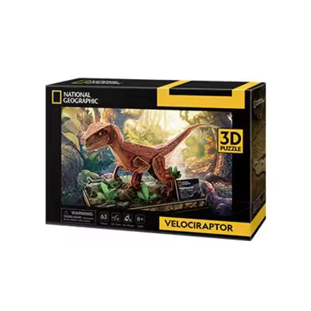 Puzzle 3d Velociraptor | Puzzle 3d Niños | Maquetas Para Montar Dinosaurios - 1