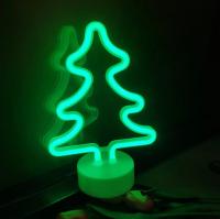Luz De Neón De Árbol De Navidad Verde Para Escritorio Decoración LED Fuentes De Alimentación Por Batería O USB Decoración De Habitación Barra Fiesta Estilo Moderno - details 3