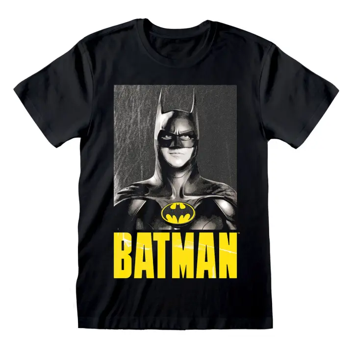 Camiseta de Manga Corta Batman Keaton Batman Negro Unisex - 1