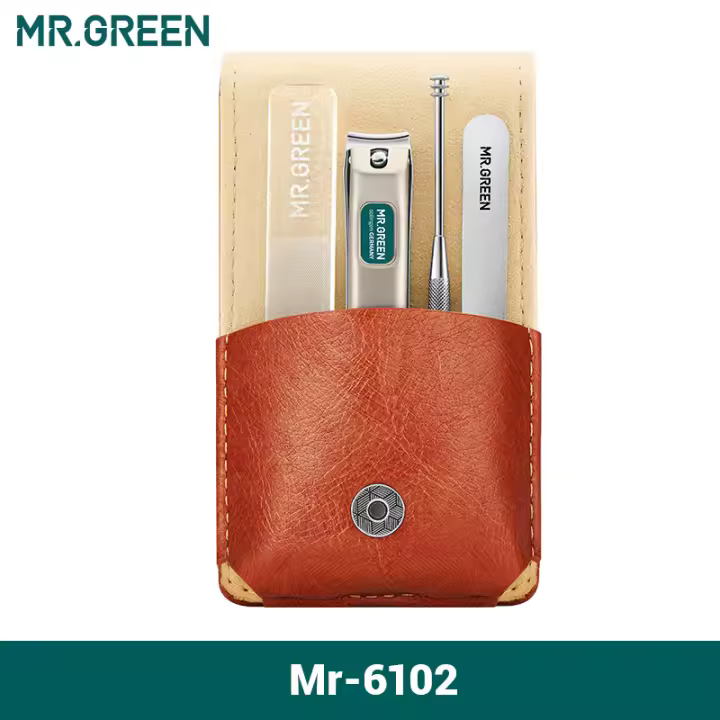Set De Manicura Portátil MR.GREEN Kit De Pedicura Con Cuchillas De Acero Inoxidable Estuche De Aseo Para Viajes Regalo Con Tijeras De Uñas - 1