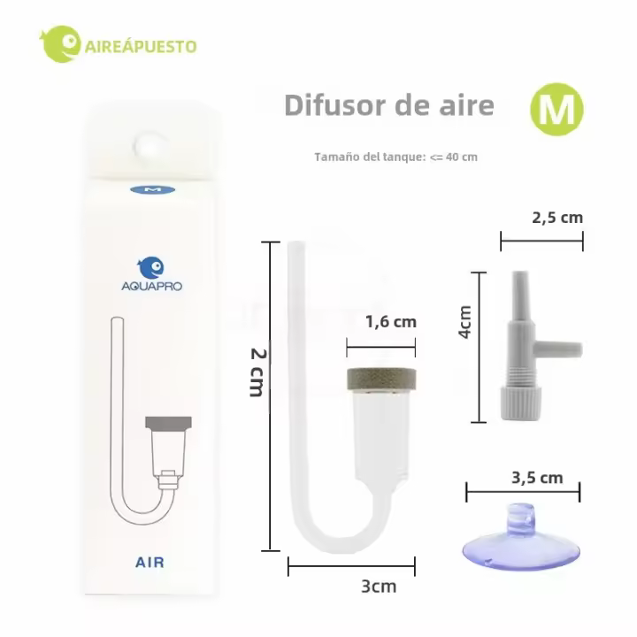 Difusor De Aire Aquapro Atomizador De Bolitas Válvula De Chequeo Para Acuario Tanque De Peces Mini Nano Generador Filtro De Oxígeno Bomba De Aire - 1