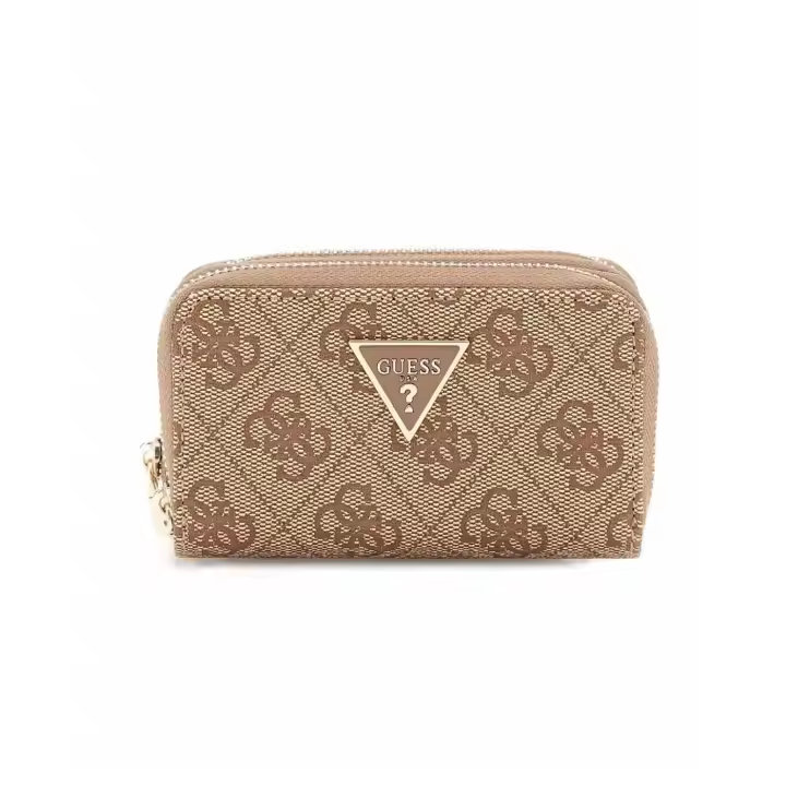 Monedero Guess Orlina beige logotipo camel para mujer - 1