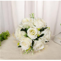 Bouquet De Novia Artificial De Rosa Peonia Y Orchidáceas En Seda De Alta Calidad Suministro De Boda Flores Artificiales - details 2