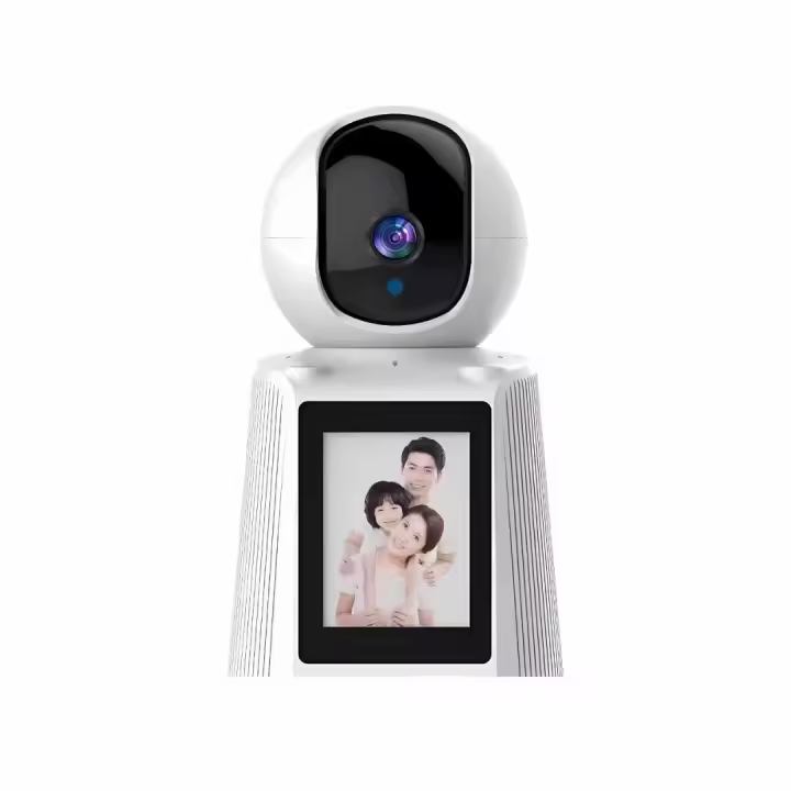 2.4G WIFI Cámara de seguridad inteligente para el hogar, Cámara de video-llamada bidireccional, cámara de seguridad interior inalámbrica 2,8 pulgadas pantalla 360 ° Wifi cámara, llamada activa, visión nocturna, detección de movimiento AI, 1080P HD Monitor - 1