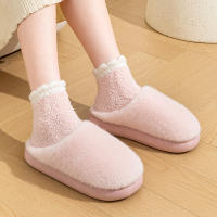 Pantuflas De Algodón Talla Grande Para Parejas Invierno Antideslizantes Con Suela Gruesa Y Cubierta De Dedos Cómodas Y Cálidas Para Hombres Y Mujeres Pantuflas De Interior Estilo Casual - details 7