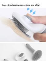 Cepillo Para Pelaje De Mascotas Acero Inoxidable Desenredo Automático Peine Para Gatos Y Perros Limpieza Y Aseo De Animales - details 6