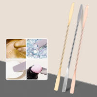Espátula De Acero Inoxidable Para Maquillaje De Ojos Y Artes De Uñas Herramienta De Mezcla Para Gel Y Pigmentos Accesorio De Manicura - details 0