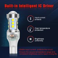 2Pcs T15 Bombillas LED W16W CANBUS 920 921 912 1000LM 3030SMD Luz Blanca Super Brillante Para Retroiluminación De Coche 6000K 12V Universal - details 3