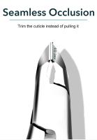 Tijeras De Cutícula Profesionales 1Pcs Herramienta De Manicura Y Pedicura Acero Inoxidable Cortador De Cutículas Con Resorte - details 3
