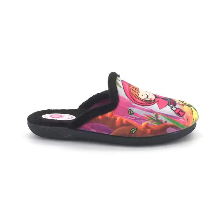 Zapatilla de estar en casa Alcalde para niña, mod.6620, Zapatillas de casa caperucita y el lobo, calentitas con suela de goma - 1