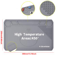 Almohadilla De Reparación De Aislamiento Gris Resistente Al Calor Estación De Soldadura Silicona Matriz Multifuncional Para Trabajo Y Escritorio BGA - details 10