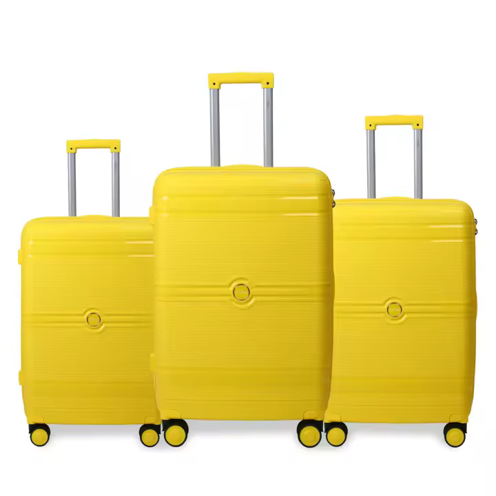 Set 3pcs Maletas de Viaje, Conjunto Cabina Elegante 4 Ruedas Giratorias 360°, Maleta Rígida Resistente Color Puro, Juego de 3 Maletas Trolley Maleta Gran Capacidad 20in 24in 28in - 1