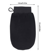 4PC Guantes Exfoliantes Para Limpieza Corporal Y Masaje Facial Duros Y Duraderos Negros Para Eliminar Piel Muerta En Ducha - details 2