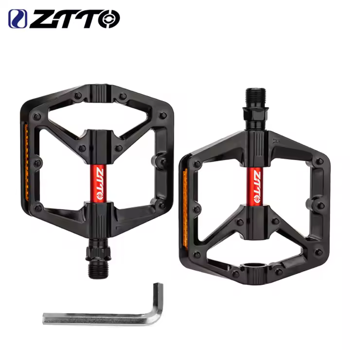 Pedal De Bicicleta ZTTO MTB Ultraligero De Aleación De Aluminio Con Rodamientos DU Bushing Para Montaña Gravel Carretera 9/16 Hilo - 1