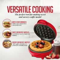 Máquina de gofres eléctrica para el desayuno, Mini olla para gofres, horno para pasteles, huevos, burbujas - details 0