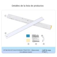 Lámpara Nocturna Con Sensor De Movimiento USB Tipo-C Luz LED De Tres Colores Para Armario De Cocina Dormitorio Iluminación Interior - details 16