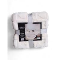Manta Gruesa de Sofá y Cama Corazones en Color Marfil – Sedalina Suave con Sherpa, Calidez Garantizada- Mercatienda - details 0